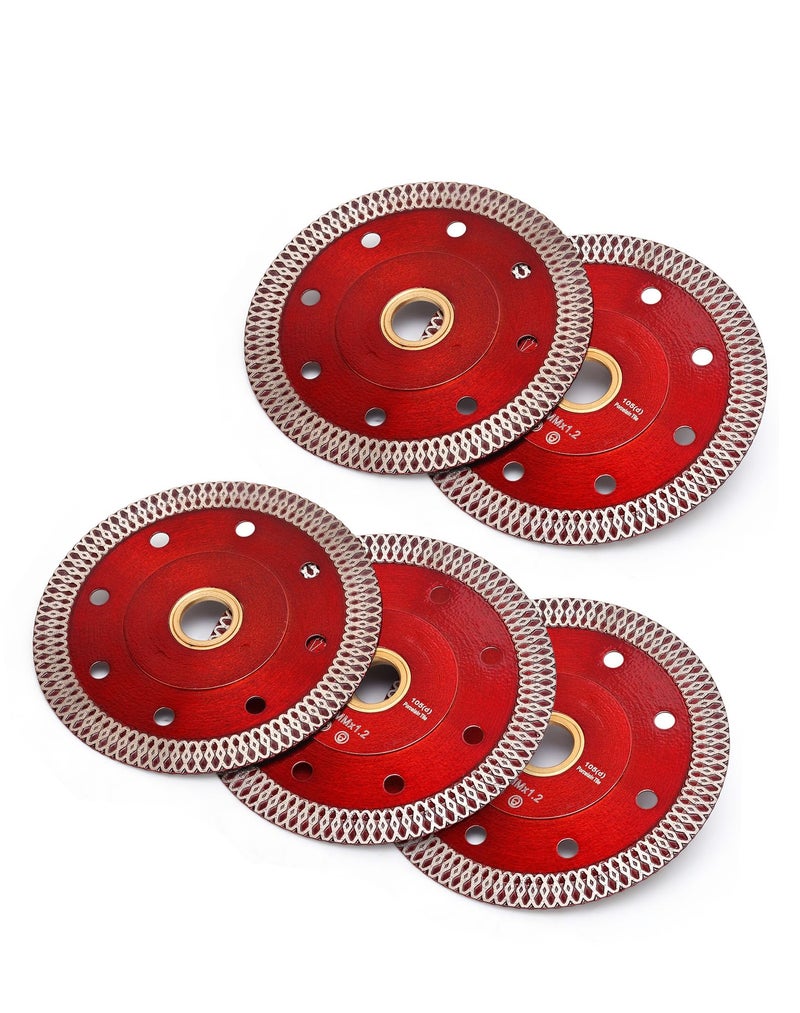 Casaverde 4 in Super Thin Dry Wet Diamond Porcelain Saw Blades Ceramic Cutting Disc Wheels for Cutting Tile Porcelain Granite Marbles(91-5PCS)â€¦â€¦ - Image 3